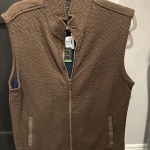 Men’s Brown Quilted Vest NWT size M